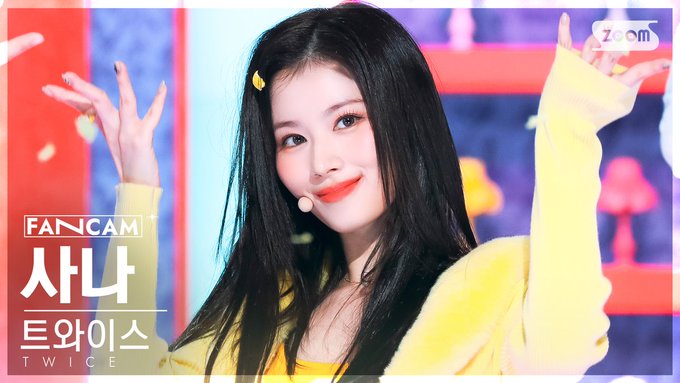 TWICE comeback thumbnail with Sana