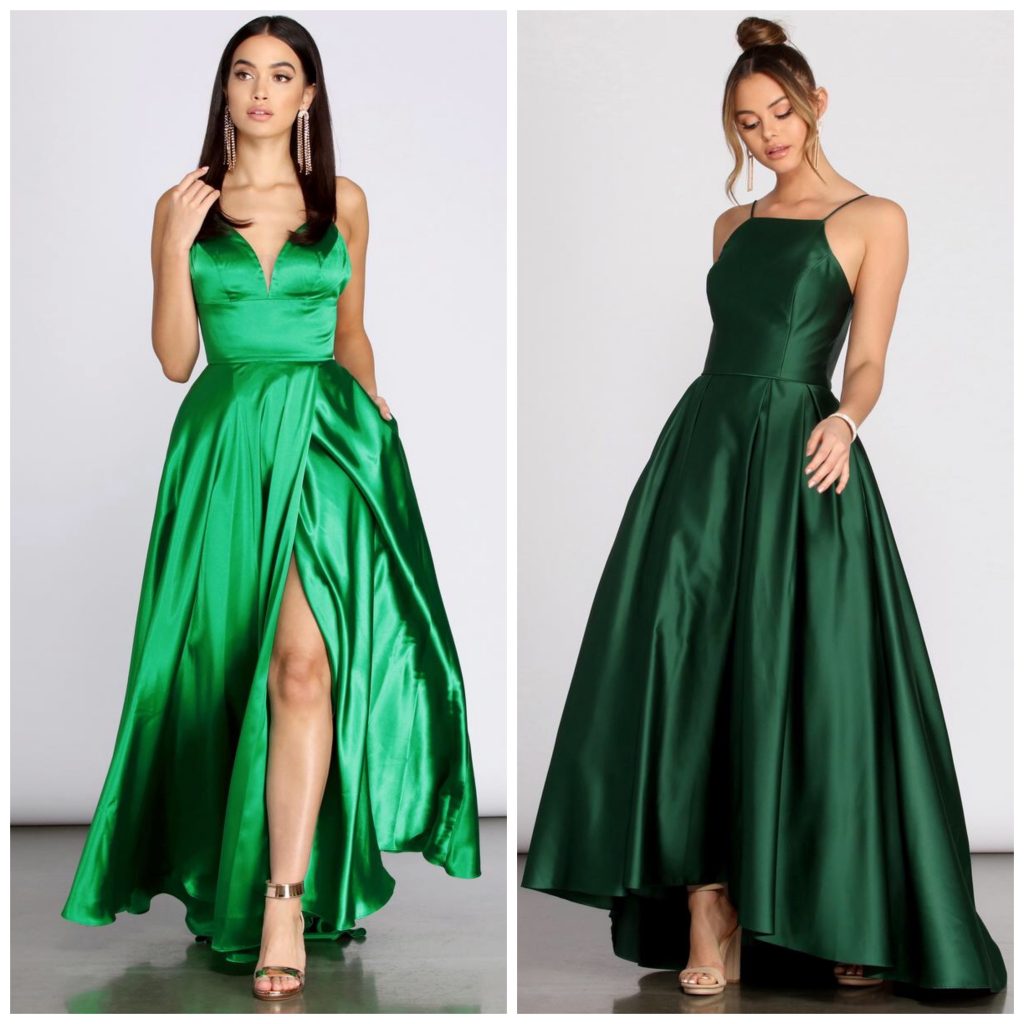windsor green prom dress
