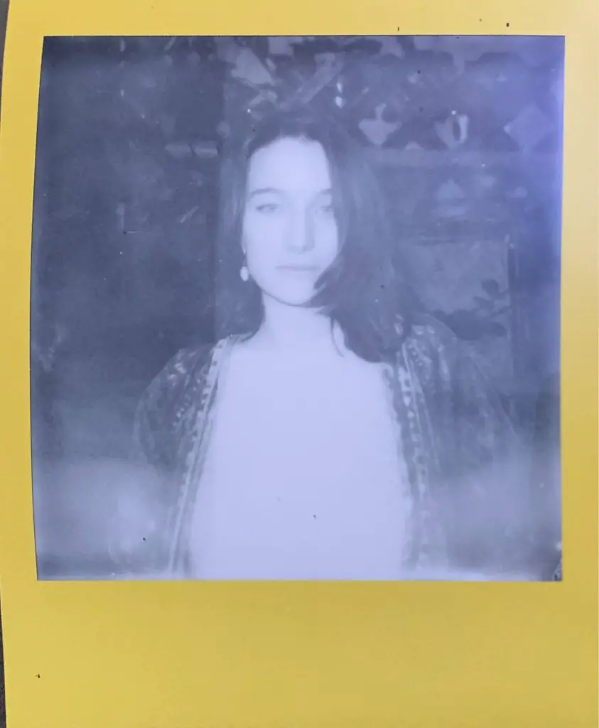 a Polaroid picture of Crystal Rose